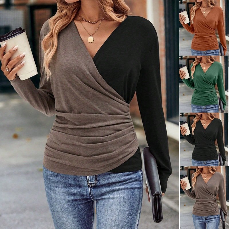 V Neck Casual Plain T-Shirt