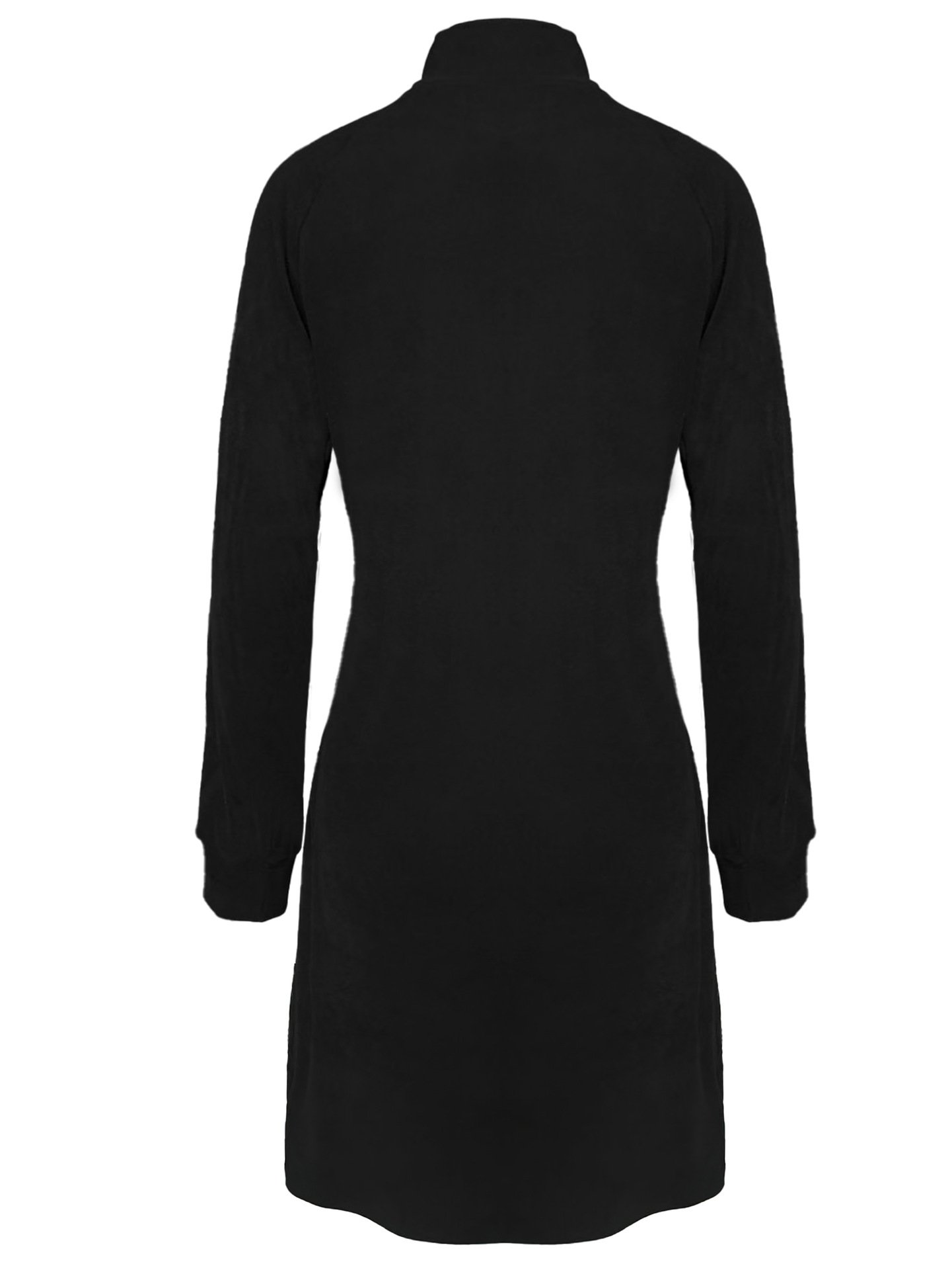 Jersey Turtleneck Casual Loose Dress With No