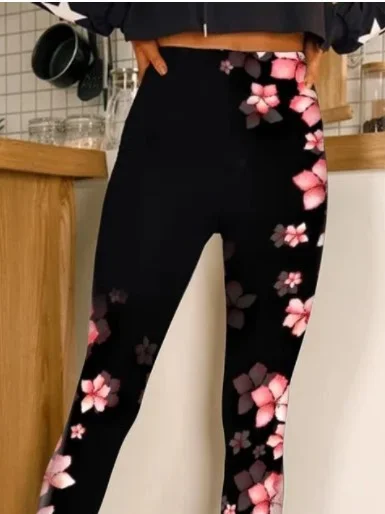 Tight Floral Casual Leggings