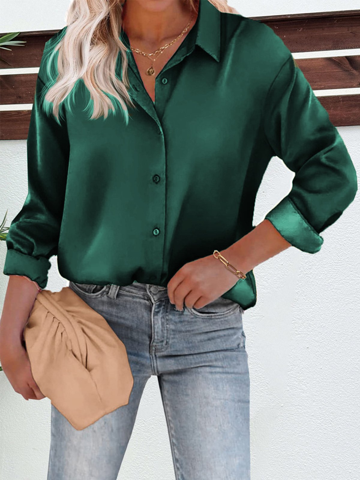 Plain Casual Loose Shirt