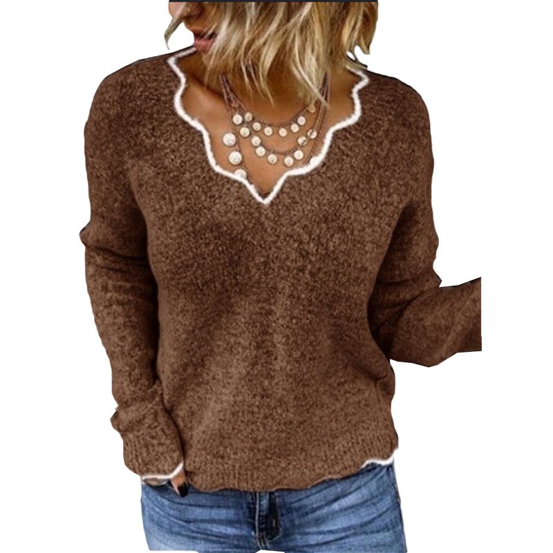 Yarn/Wool Yarn Casual Plain Sweater