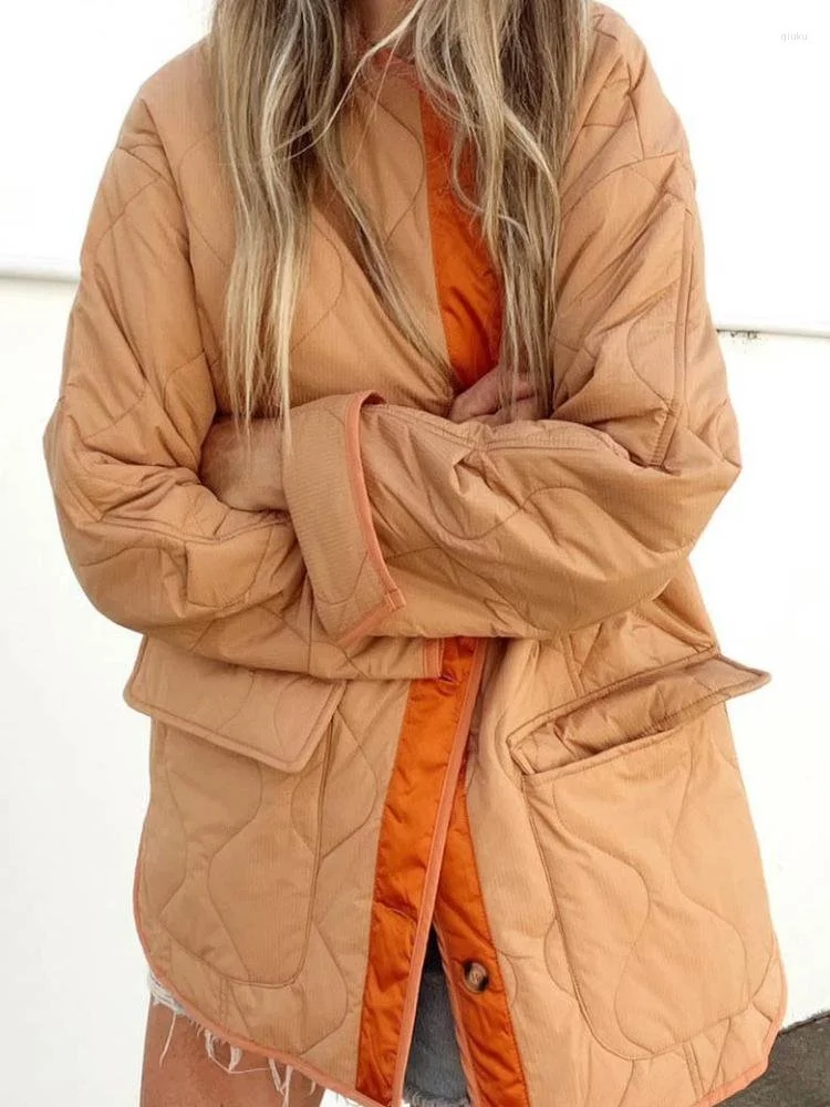 Casual Plain Loose Padded Jacket