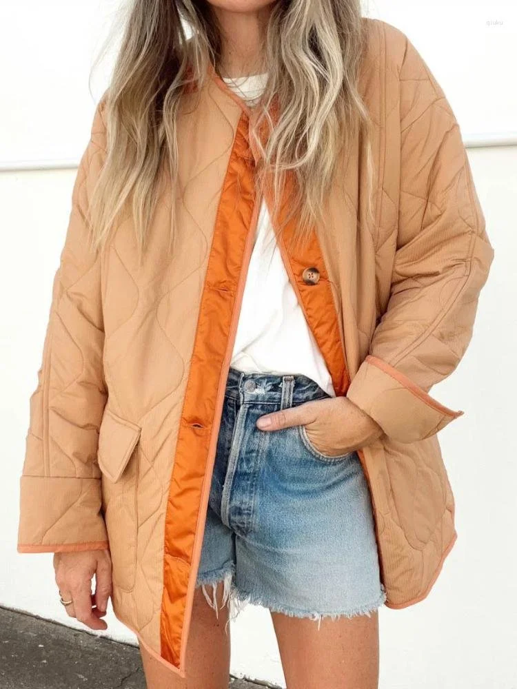 Casual Plain Loose Padded Jacket