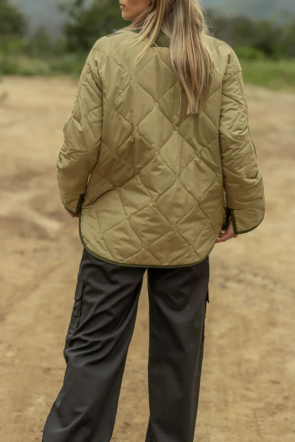 Casual Plain Loose Padded Jacket