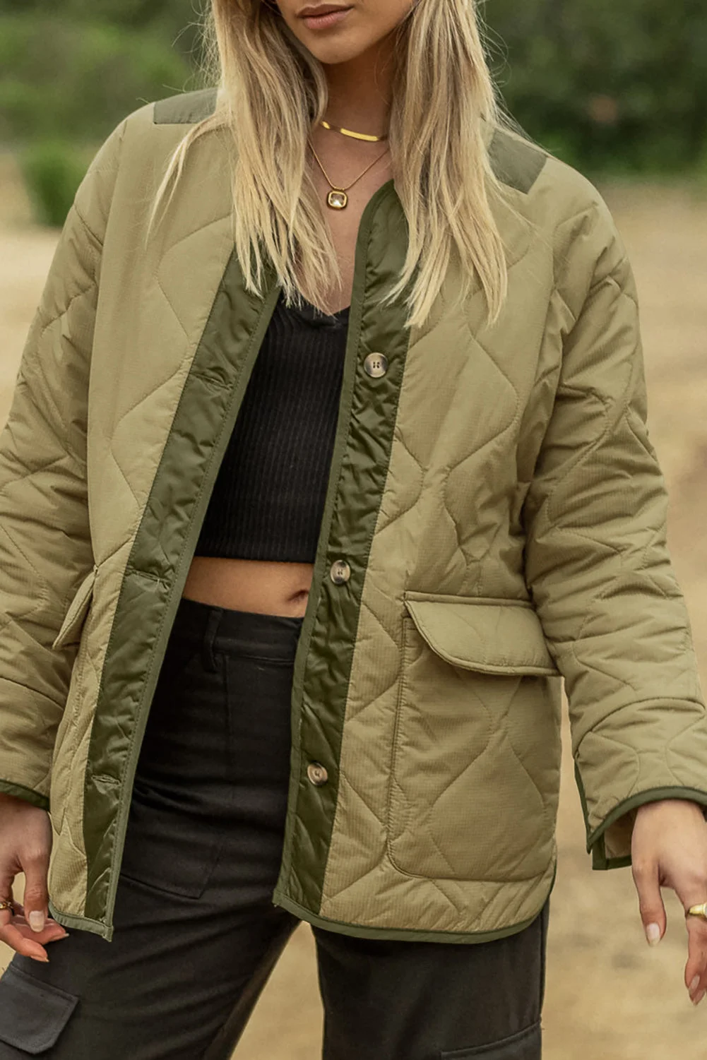 Casual Plain Loose Padded Jacket