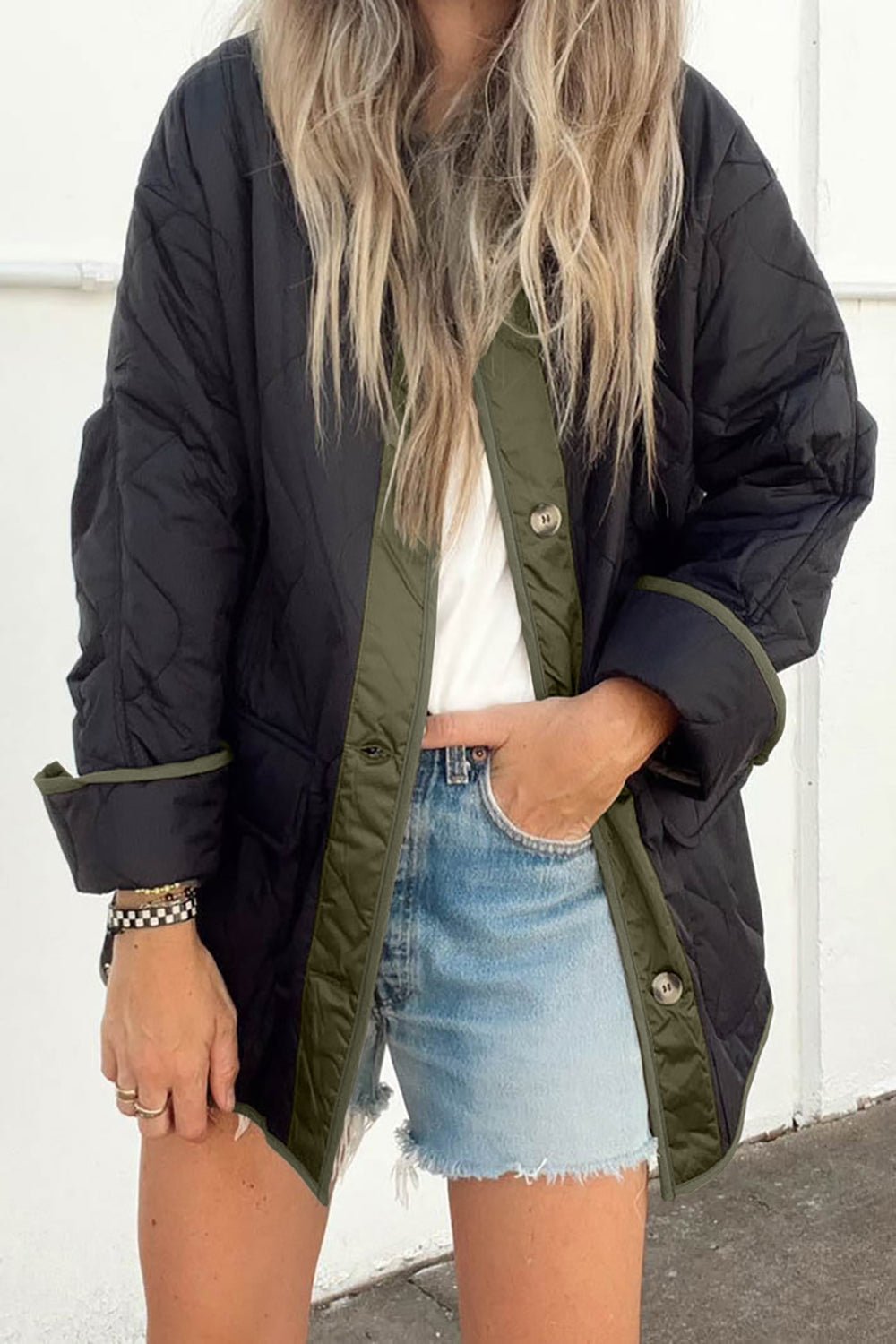 Casual Plain Loose Padded Jacket