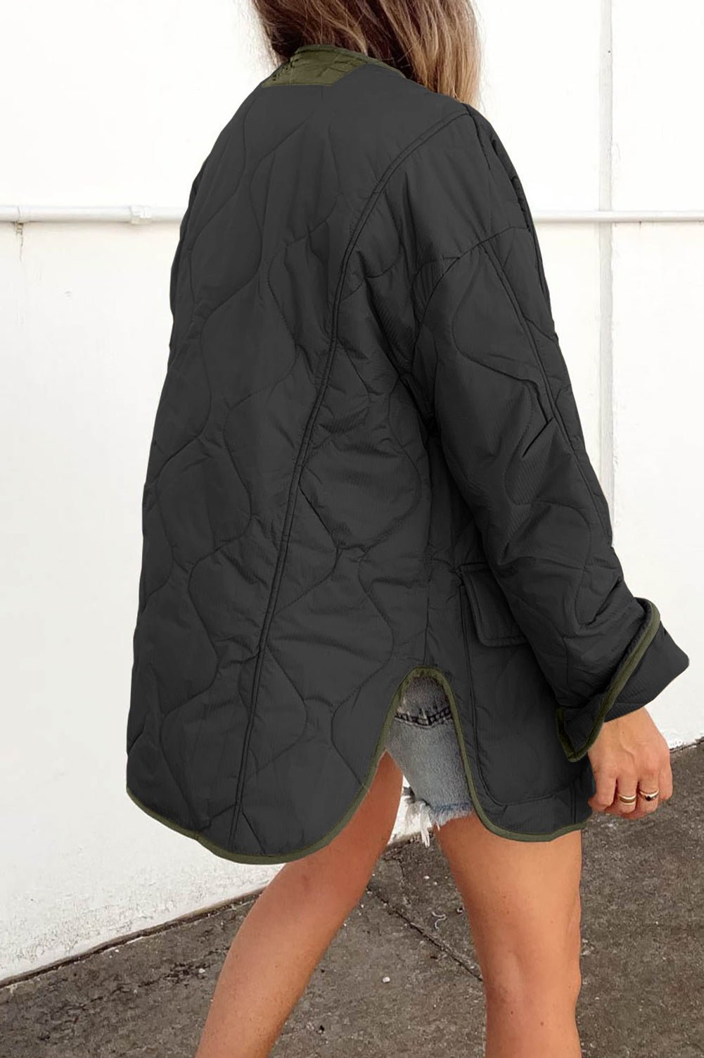 Casual Plain Loose Padded Jacket