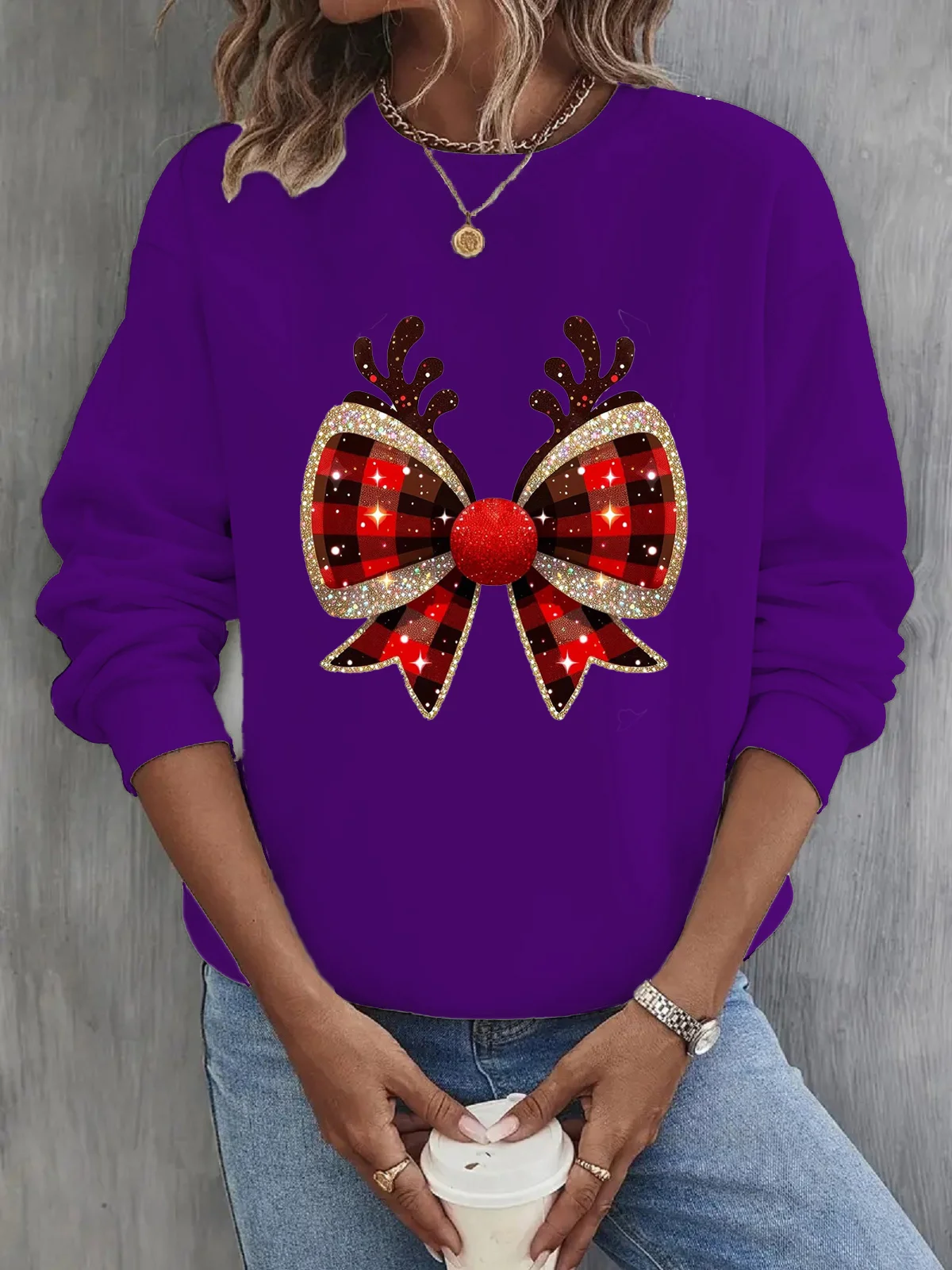 Crew Neck Casual Sweatshirt