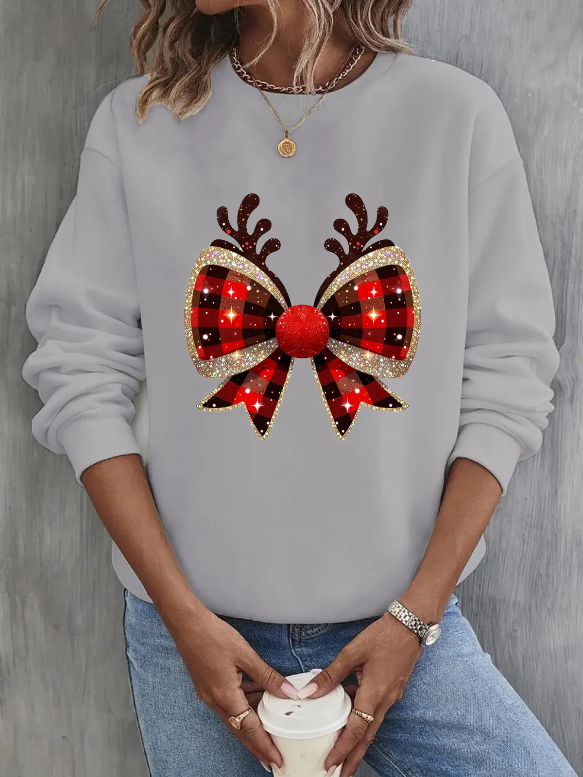 Crew Neck Casual Sweatshirt