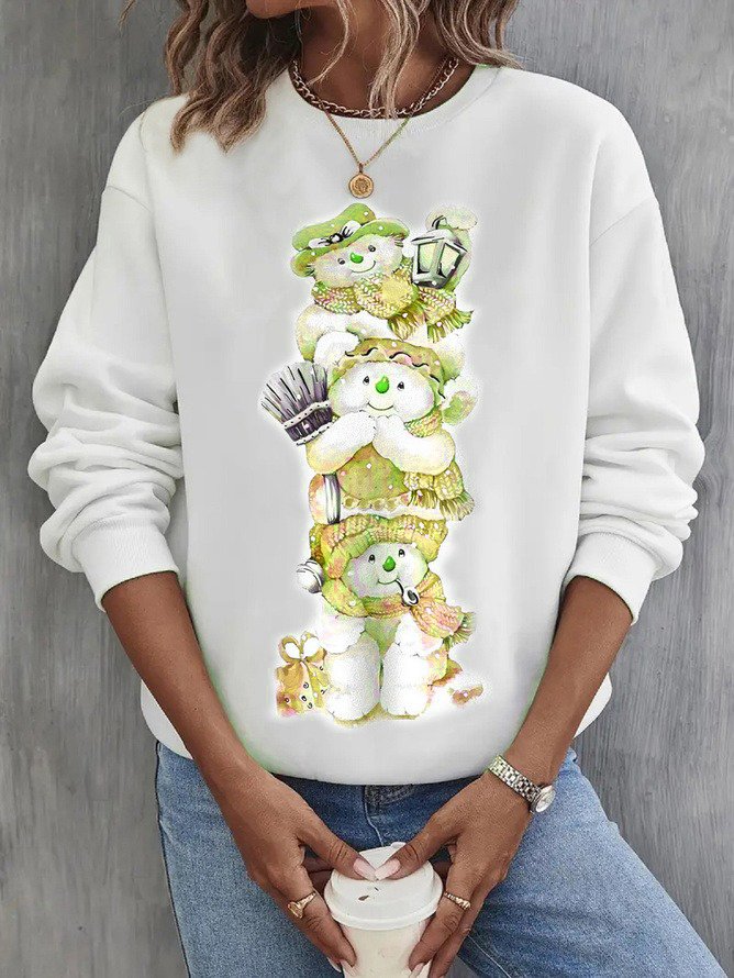 Casual Crew Neck Loose Sweatshirt