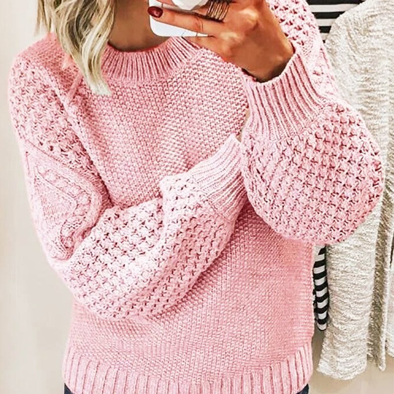 V Neck Casual Plain Sweater