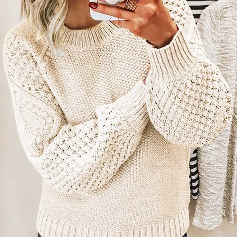 V Neck Casual Plain Sweater