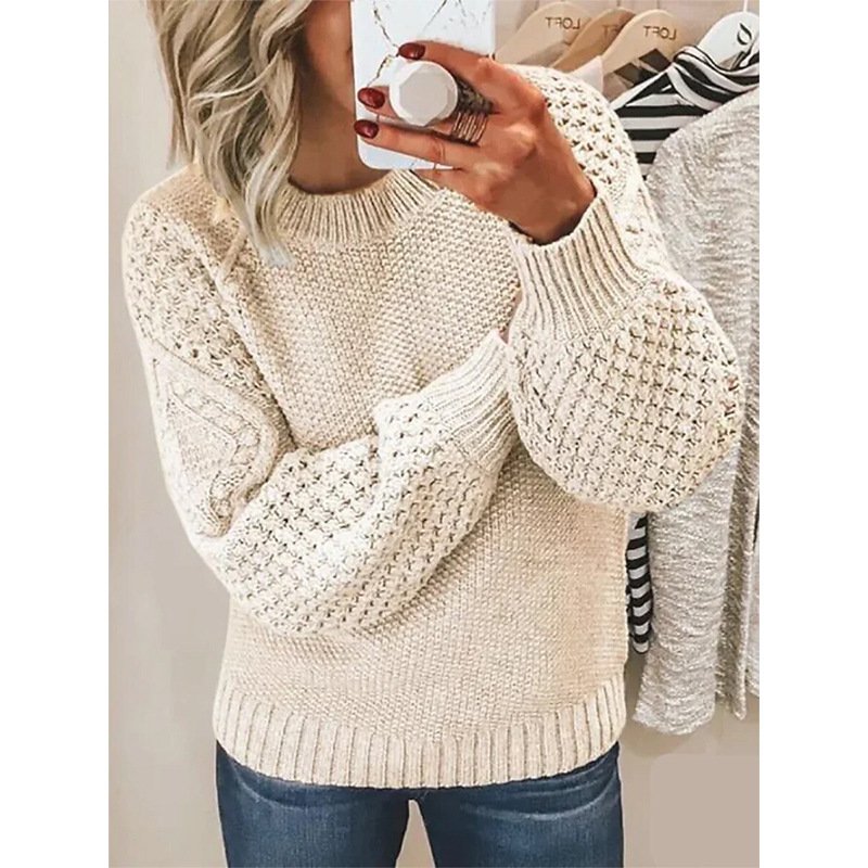 V Neck Casual Plain Sweater