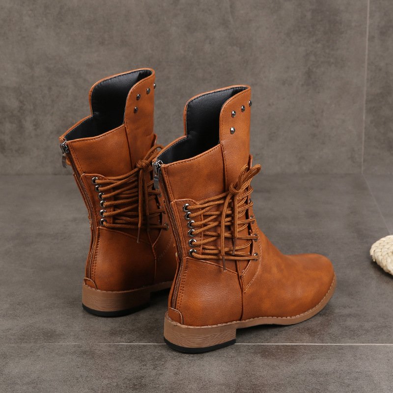 Plain Suede Autumn Riding Boots