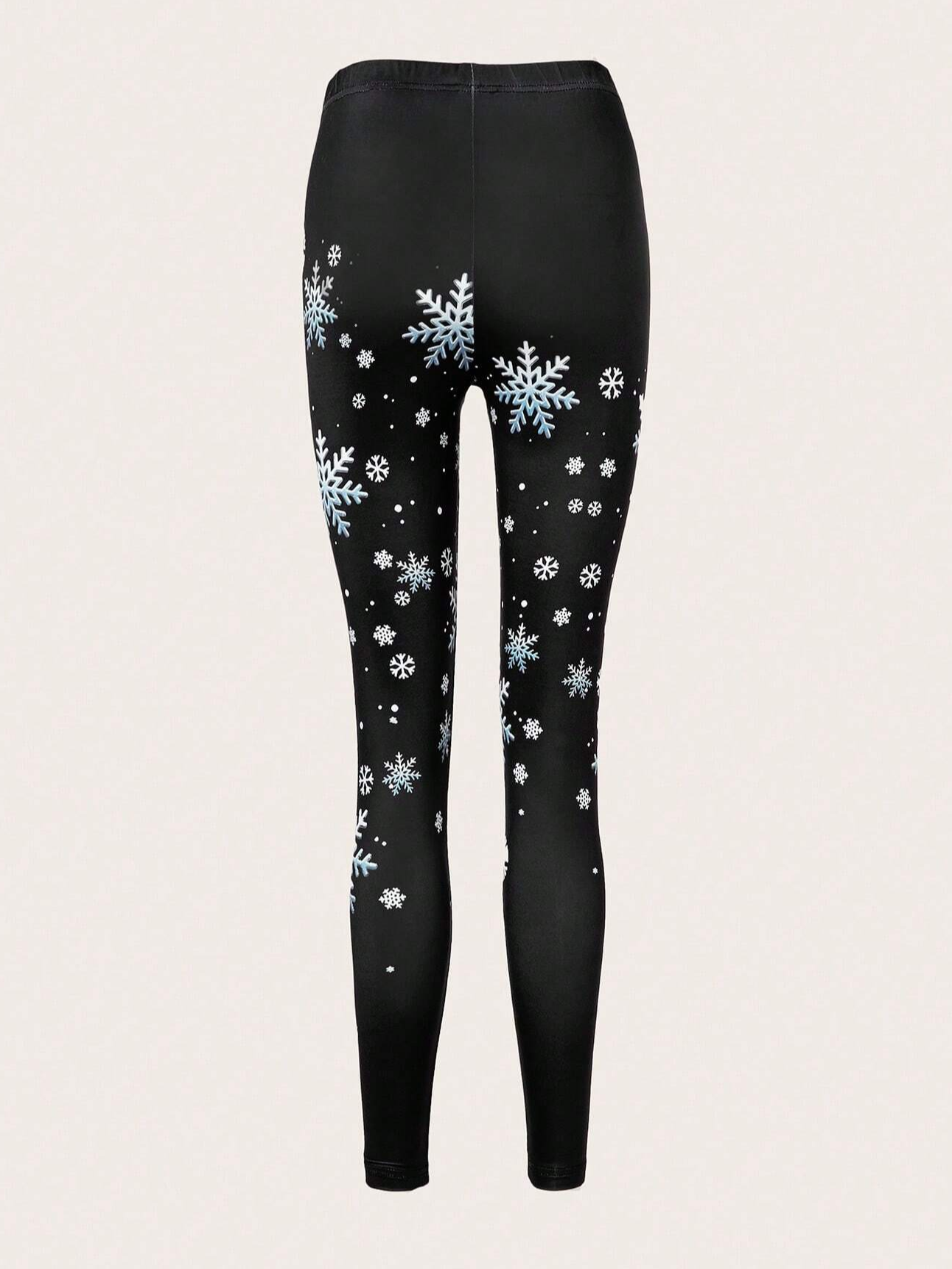 Christmas Snowman Print Leggings