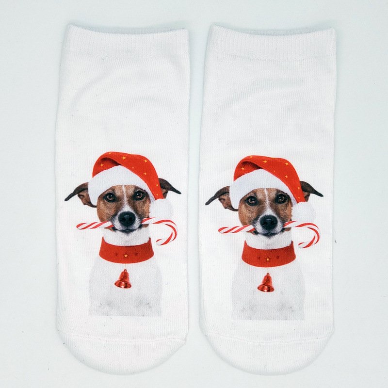 Christmas 3D Cat Pattern High Stretch Cotton Socks Festive Party Decorations