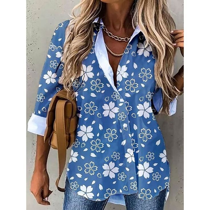 Casual Loose Shirt Collar Ethnic Shirt