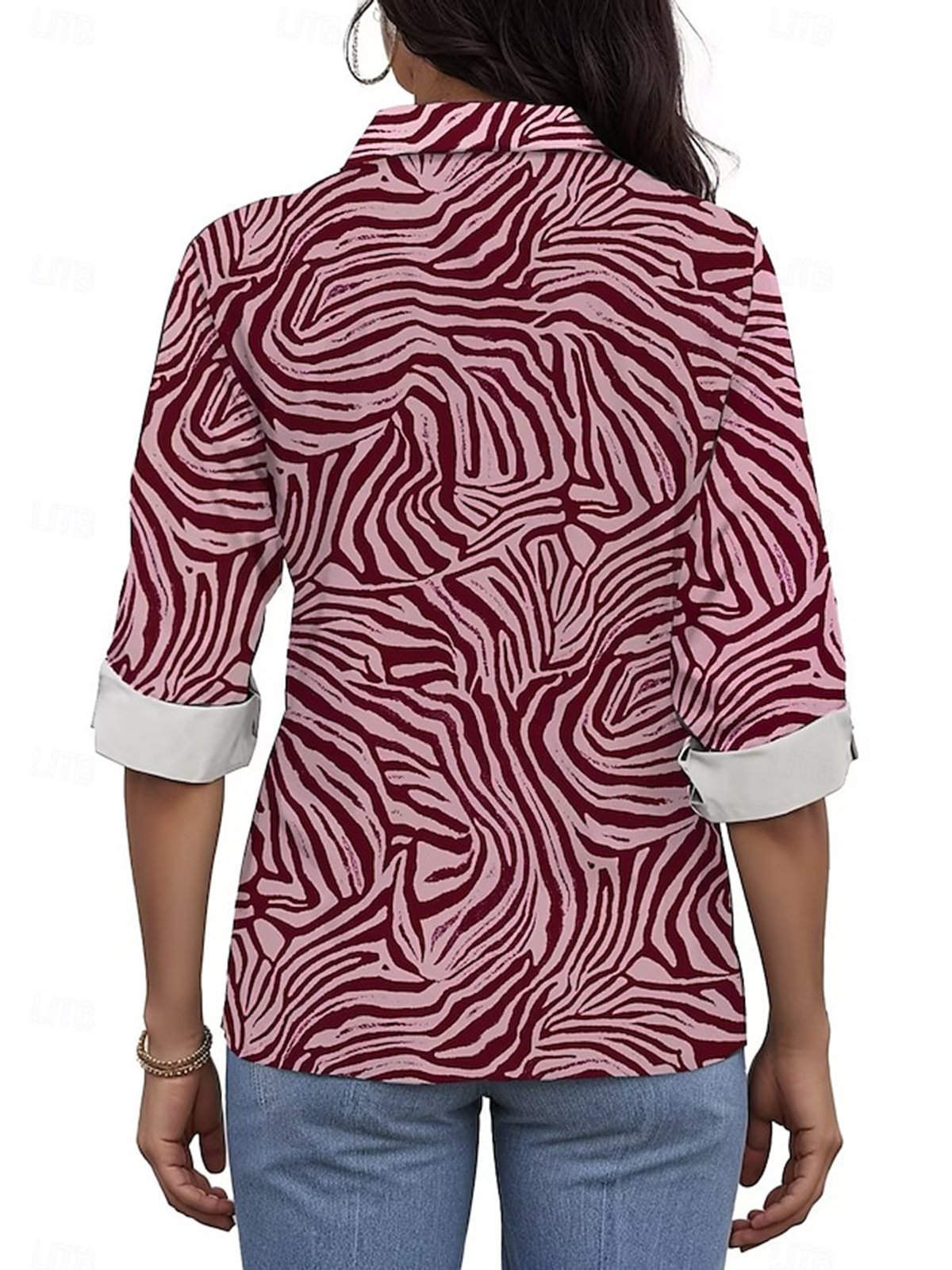 Zebra Printed Long Sleeve Shirt