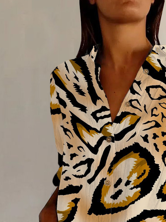 Leopard Print Long Sleeve Shirt