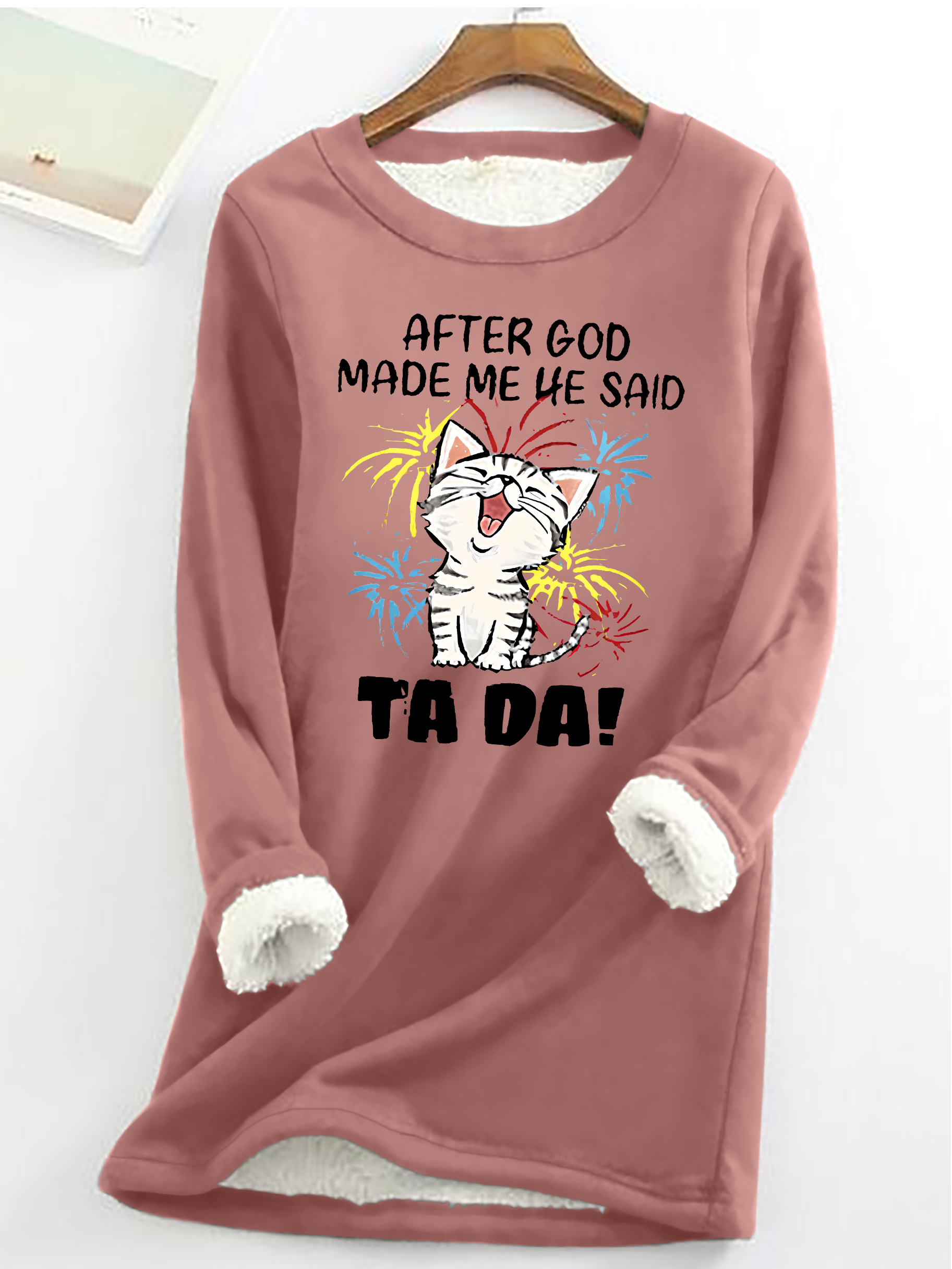 Women Text Letters Crew Neck Long Sleeve Casual Daily Spring/Fall Sweatshirt