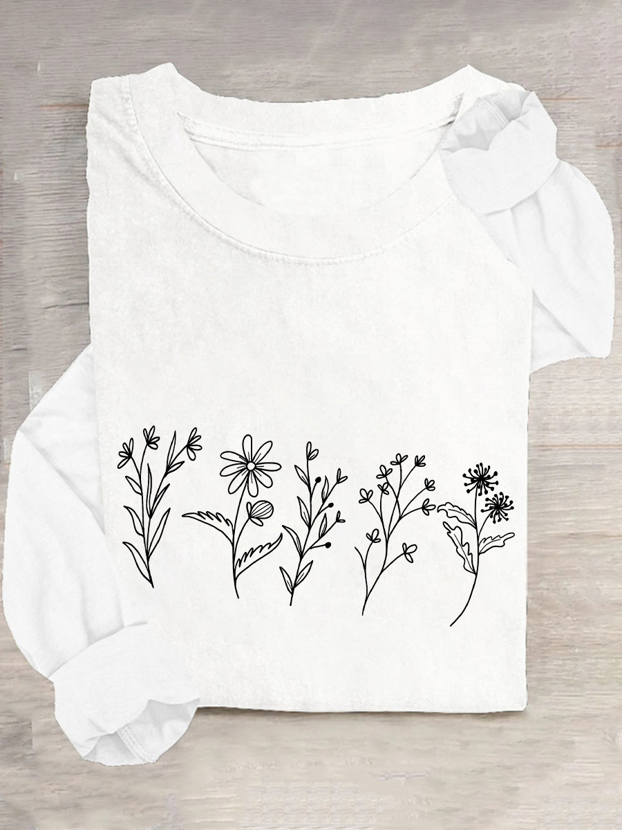 Wildflower Casual Long Sleeve Shirt