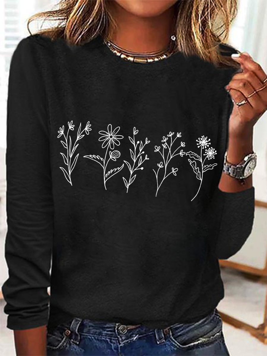 Wildflower Casual Long Sleeve Shirt