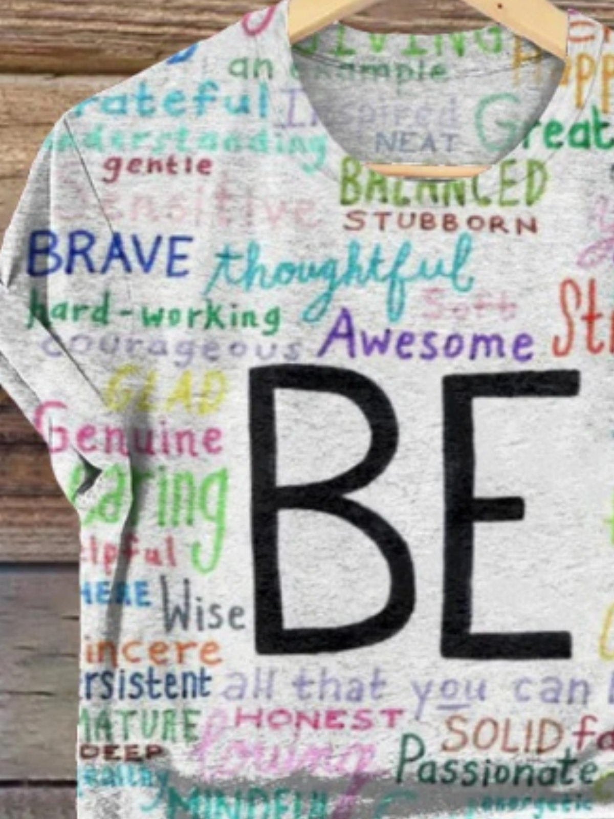 Women Painting V Neck Cotton Short Sleeve Casual Daily Summer T-shirt