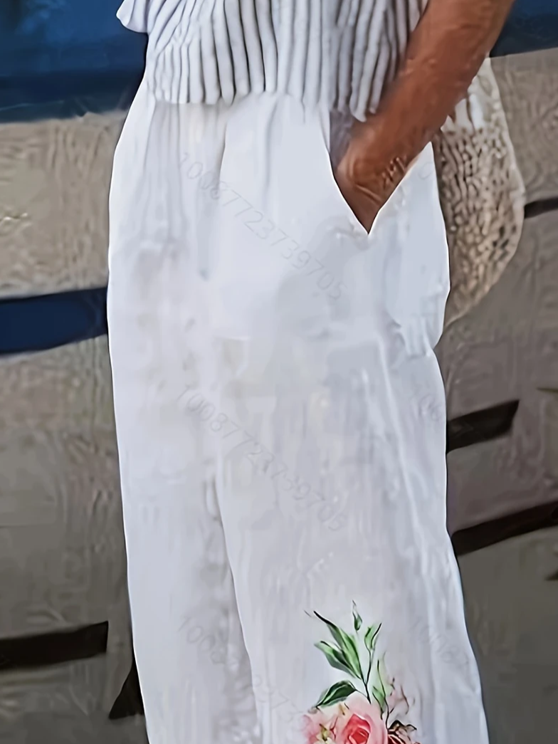 Women's Floral Print Casual Pants