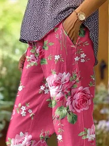 Women's Floral Print Casual Pants