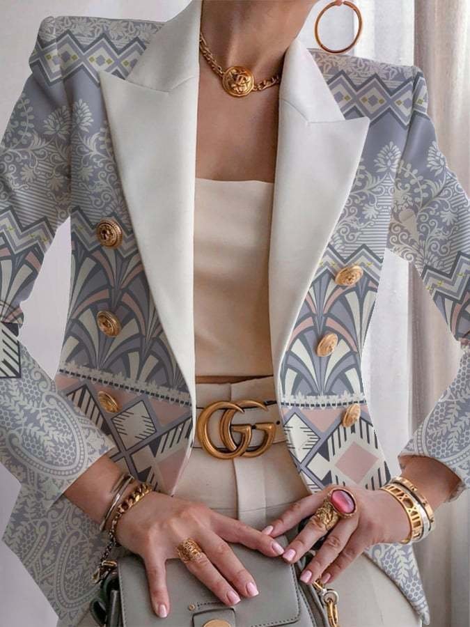 Buckle Regular Fit Elegant Blazer