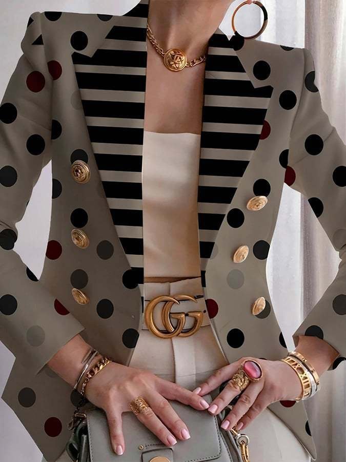 Buckle Regular Fit Elegant Blazer