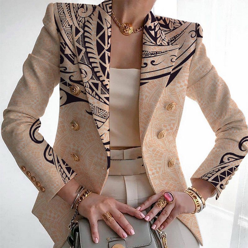 Buckle Regular Fit Elegant Blazer