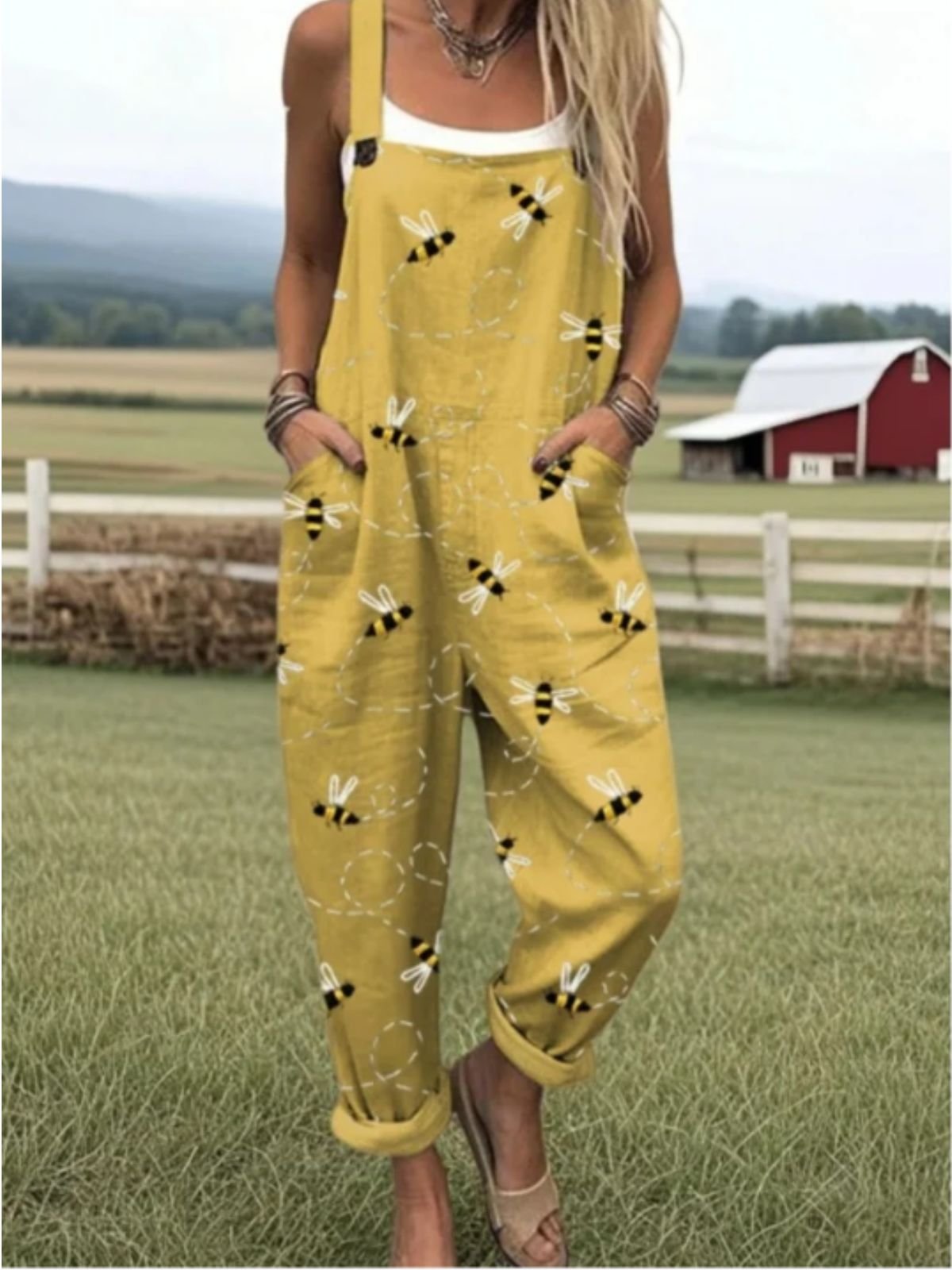 Ethnic Cotton And Linen Jumpsuit