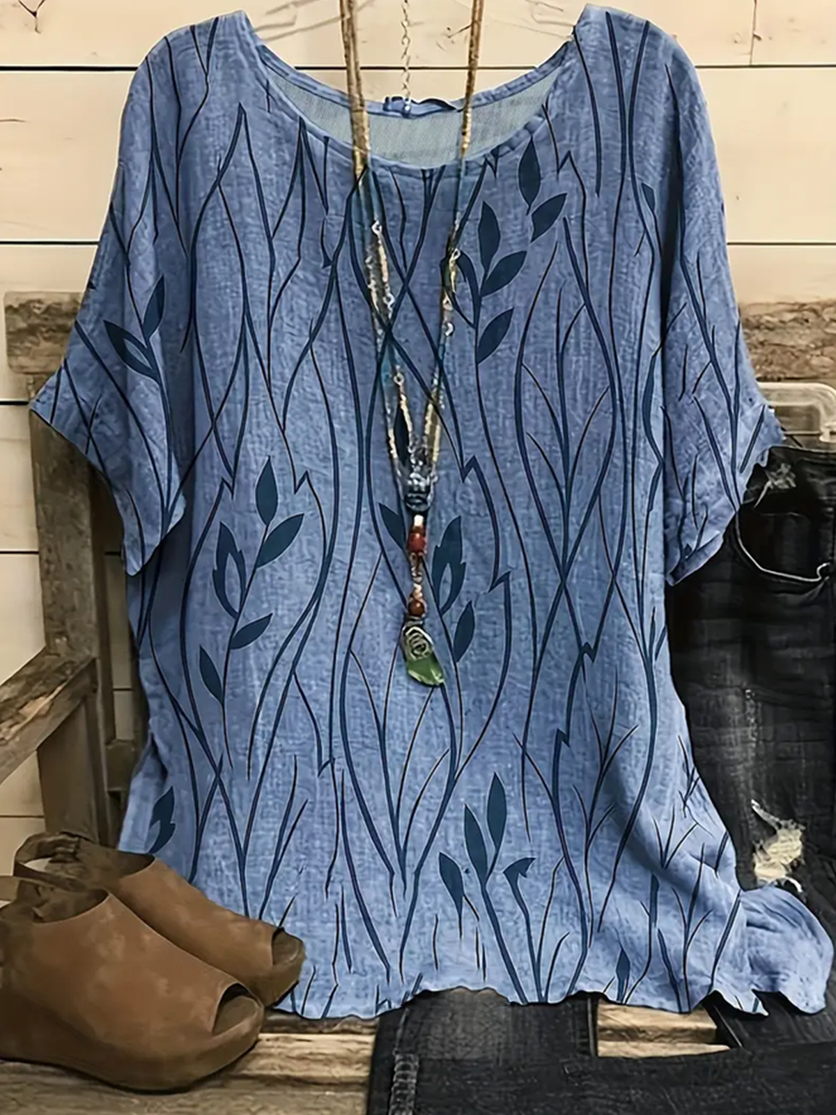 Vintage Plants Dolman Sleeve T-Shirt