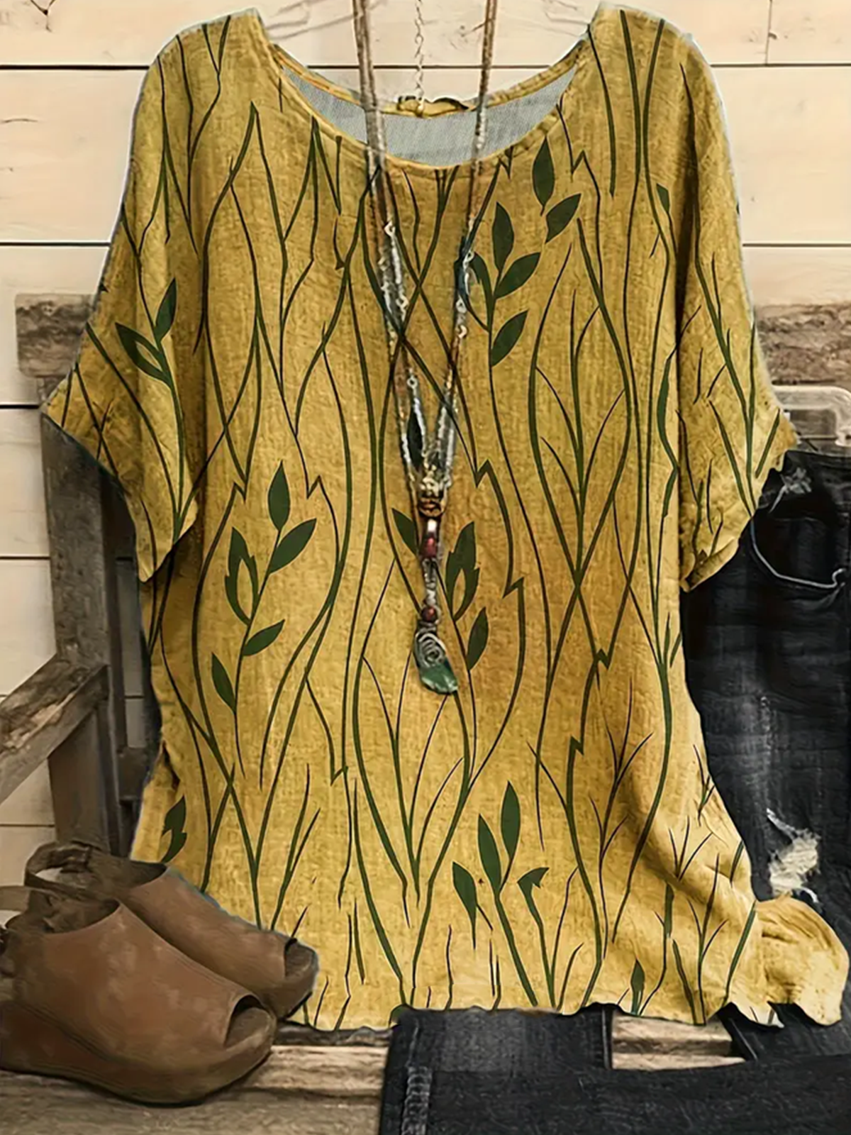 Vintage Plants Dolman Sleeve T-Shirt