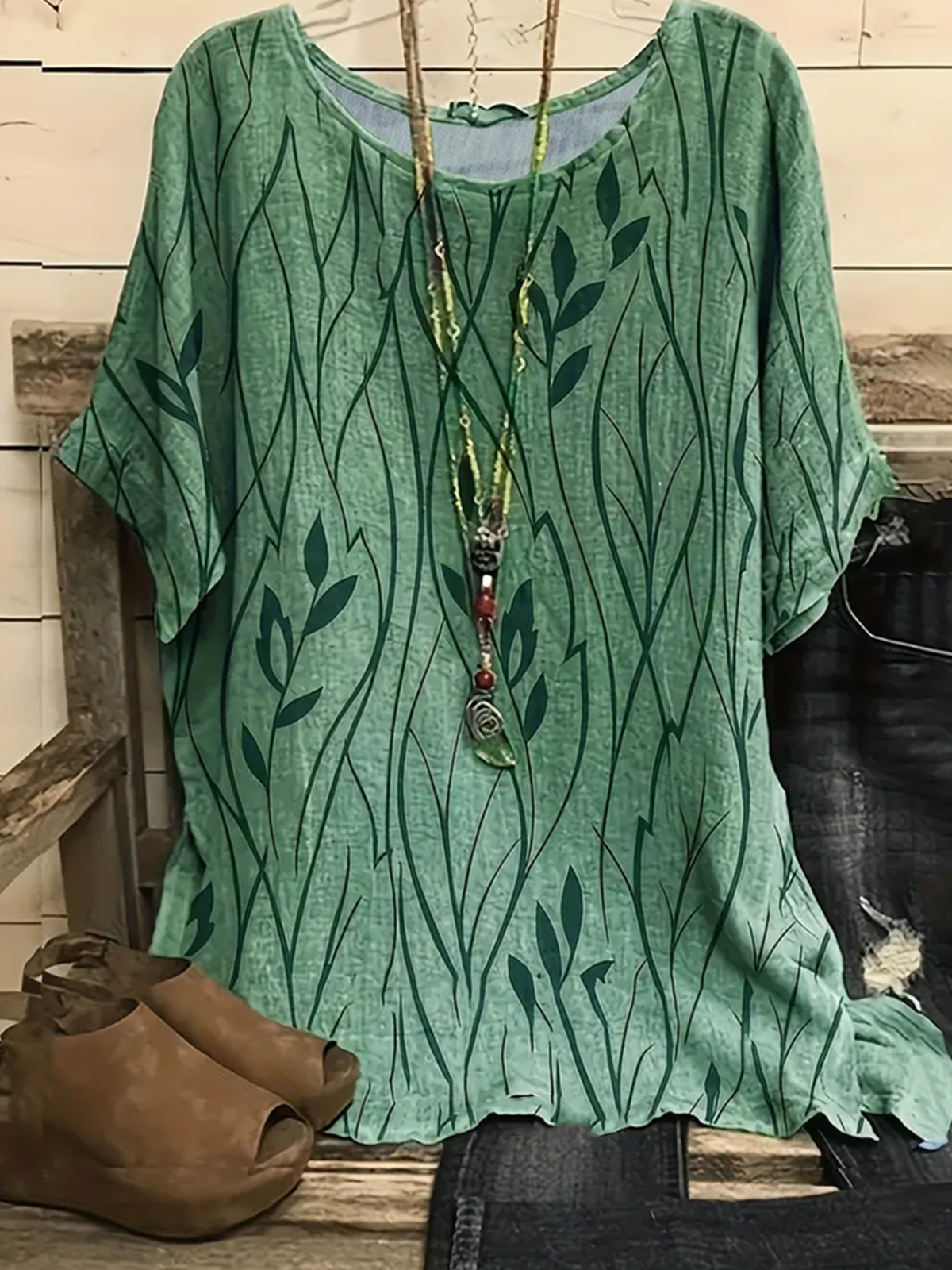 Vintage Plants Dolman Sleeve T-Shirt