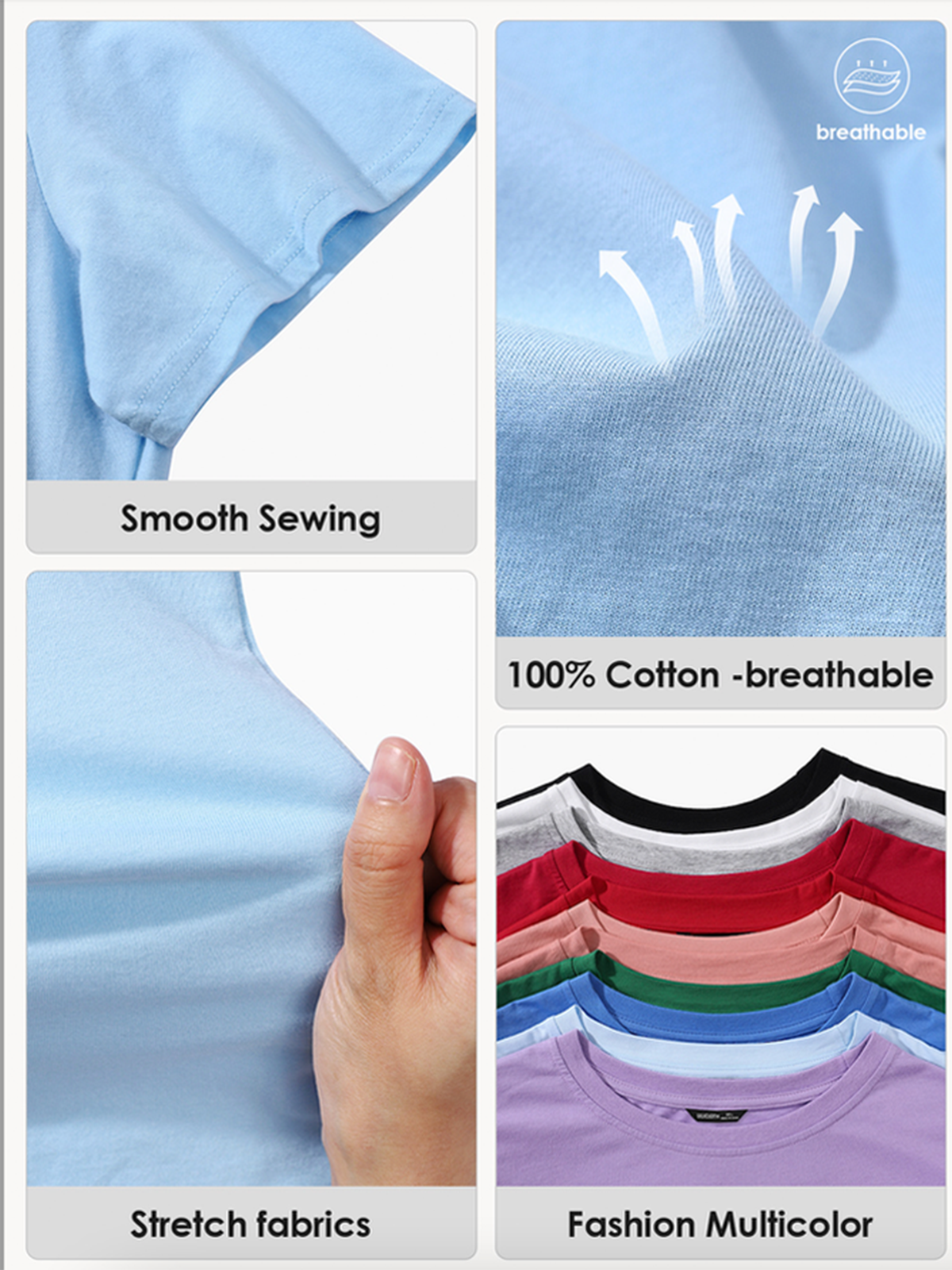 Women Flag Crew Neck Cotton Short Sleeve Casual Daily Summer T-shirt