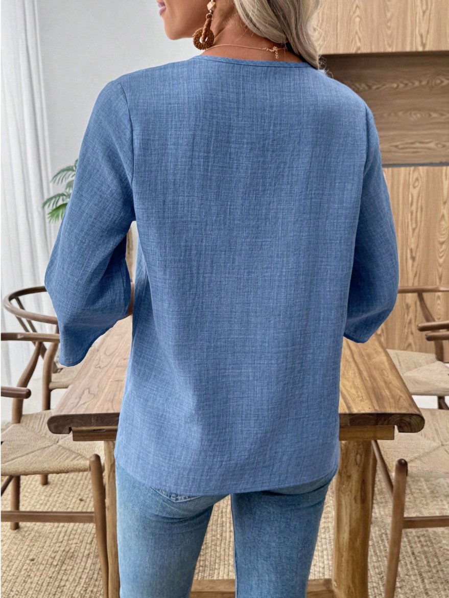 Casual Plain Crew Neck Shirt