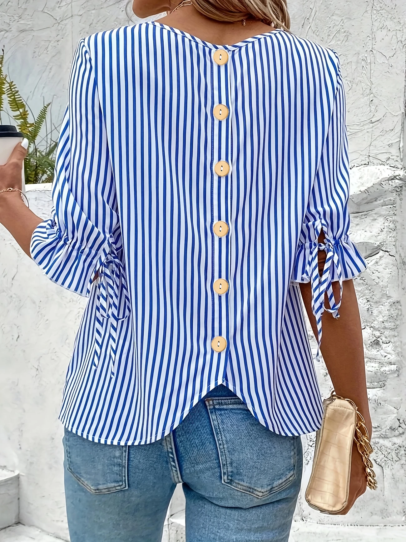 Women's Half Sleeve Shirt Summer Yellow Striped Crew Neck Daily Going Out Vintage Top