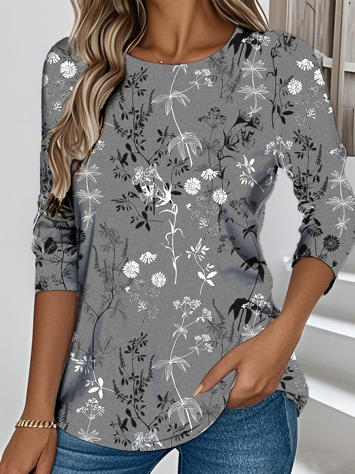 Print Casual Long Sleeve T-Shirt