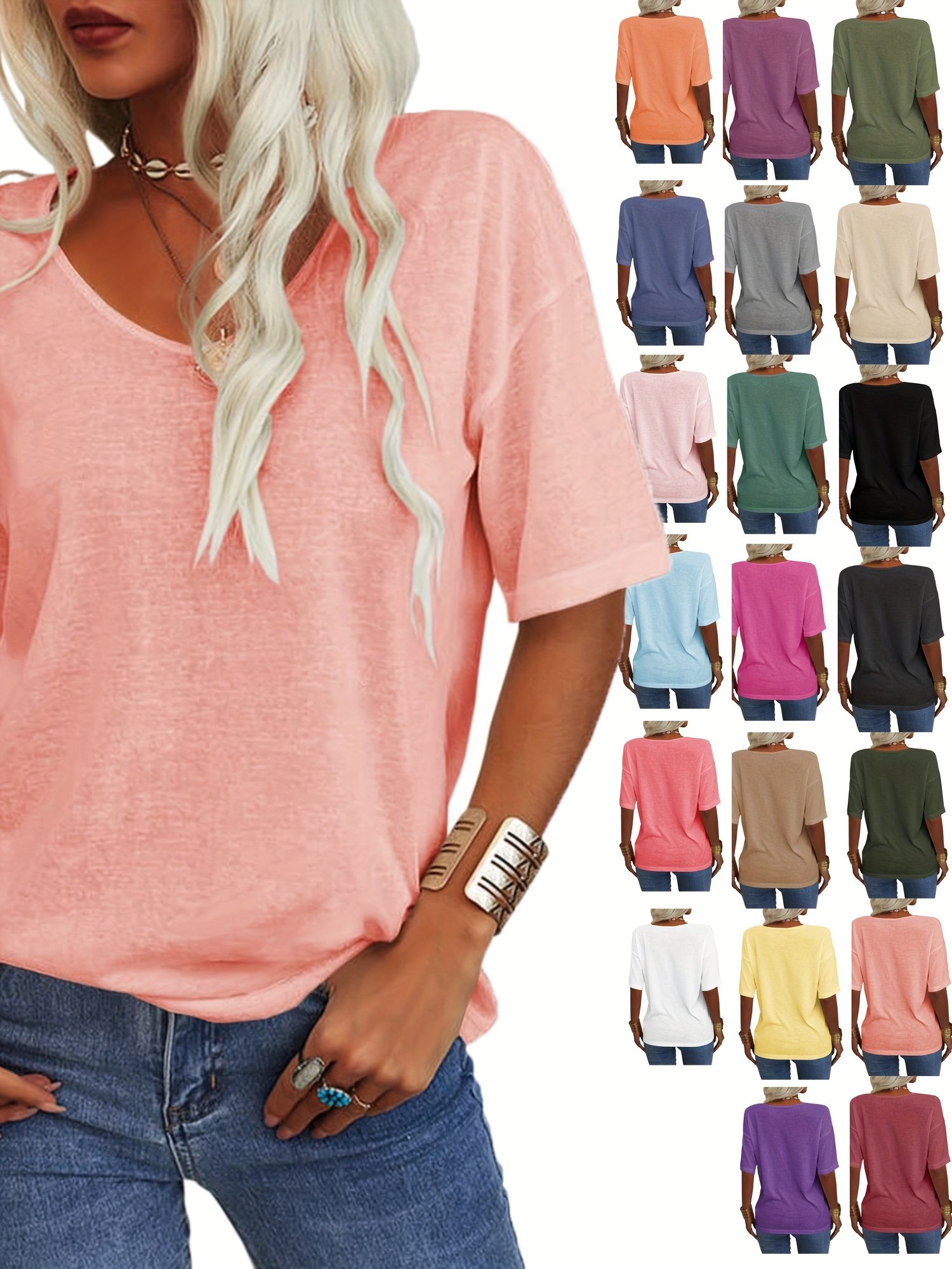 Loose Casual V Neck T-Shirt