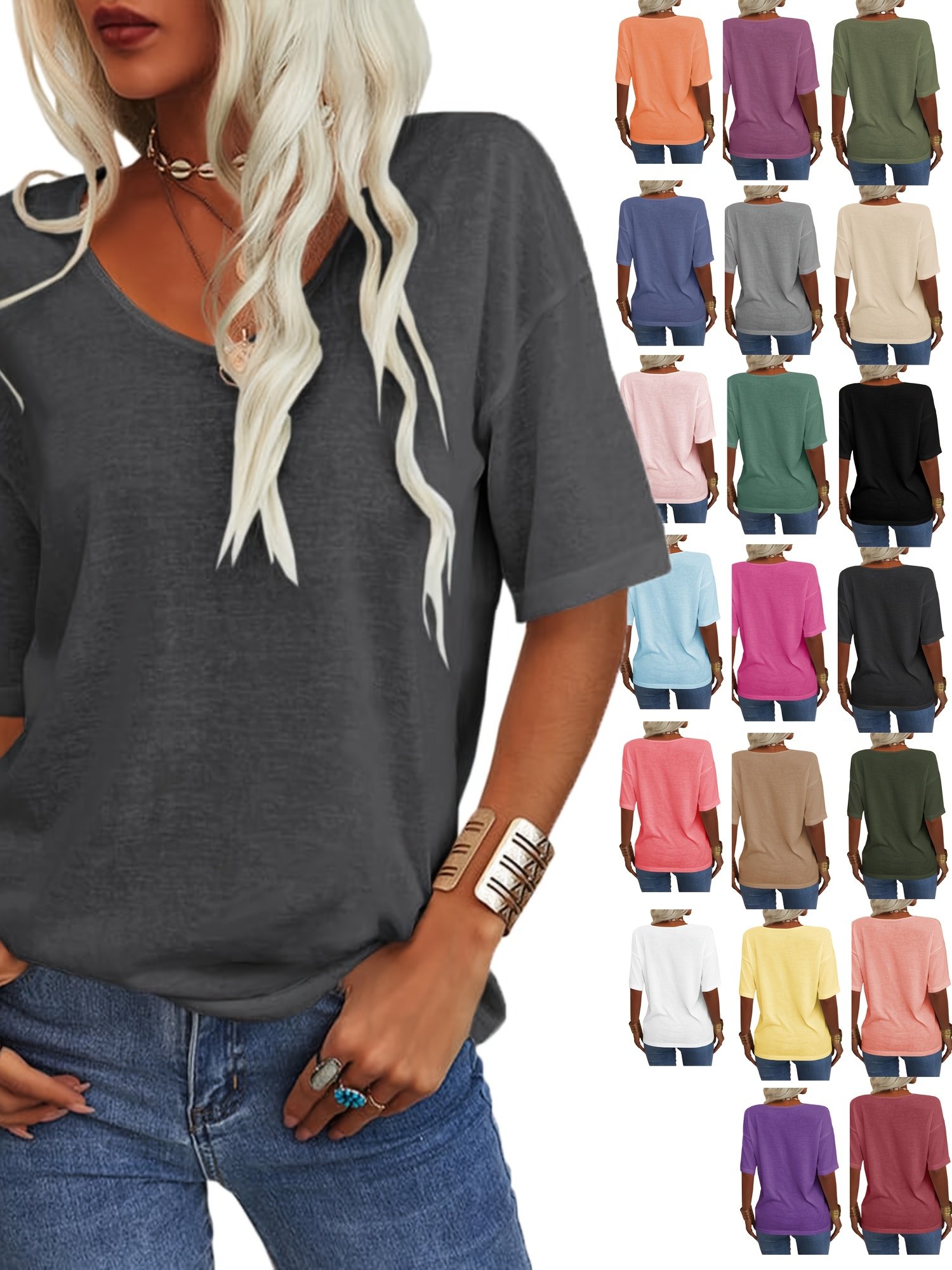 Loose Casual V Neck T-Shirt
