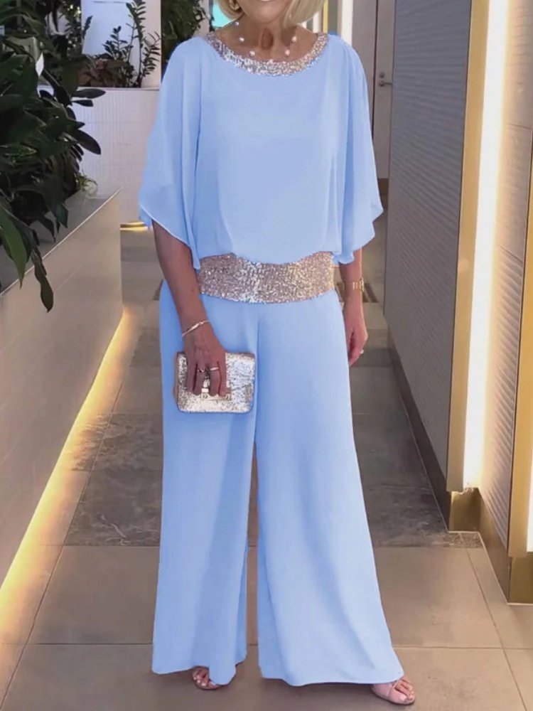 Women's Split Joint Plain Daily Going Out Two-Piece Set Pink Casual Summer Top With Pants Matching Set