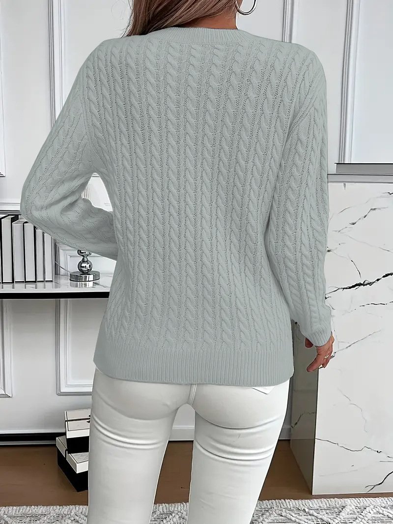 Regular Fit Cotton Casual Plain Sweater