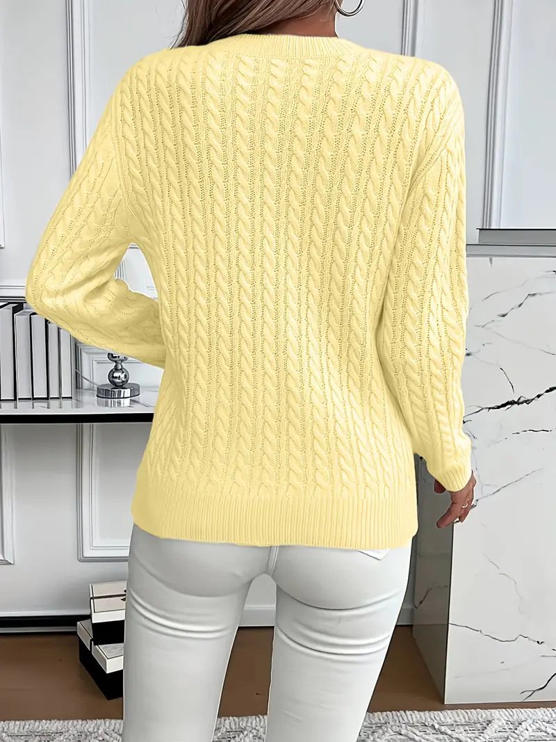 Regular Fit Cotton Casual Plain Sweater
