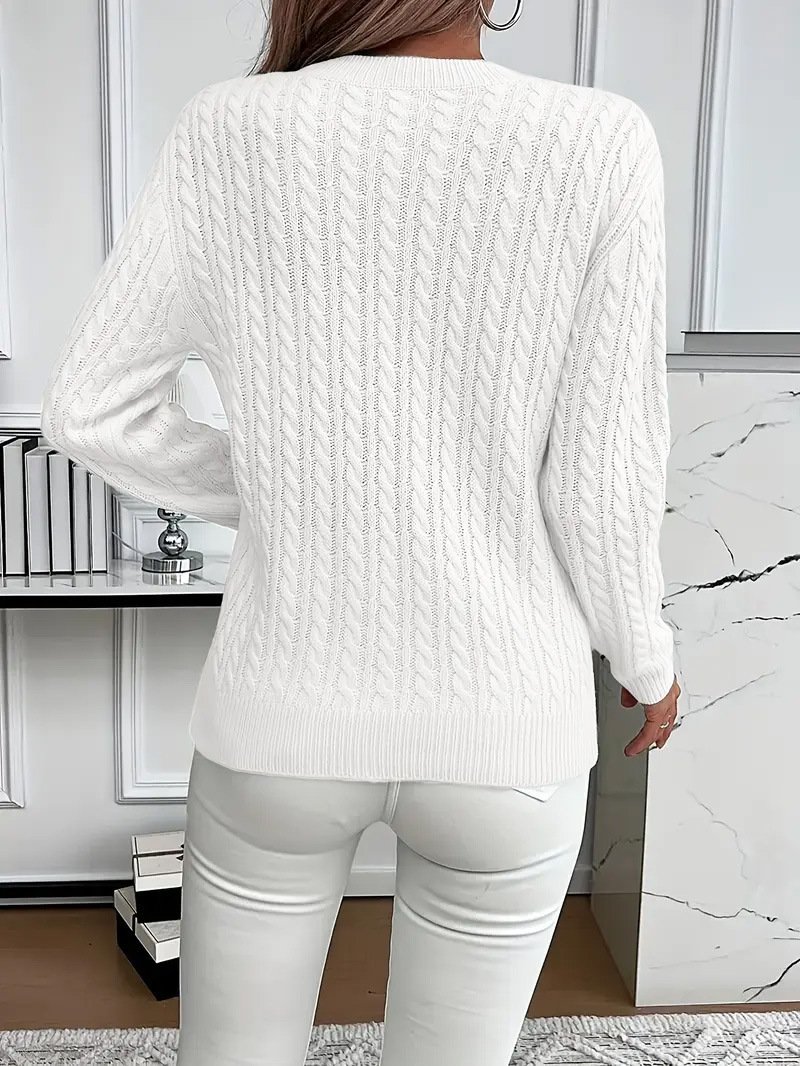 Regular Fit Cotton Casual Plain Sweater