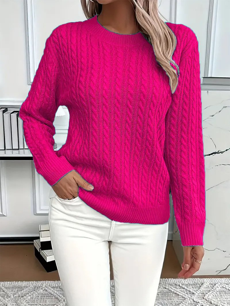 Regular Fit Cotton Casual Plain Sweater