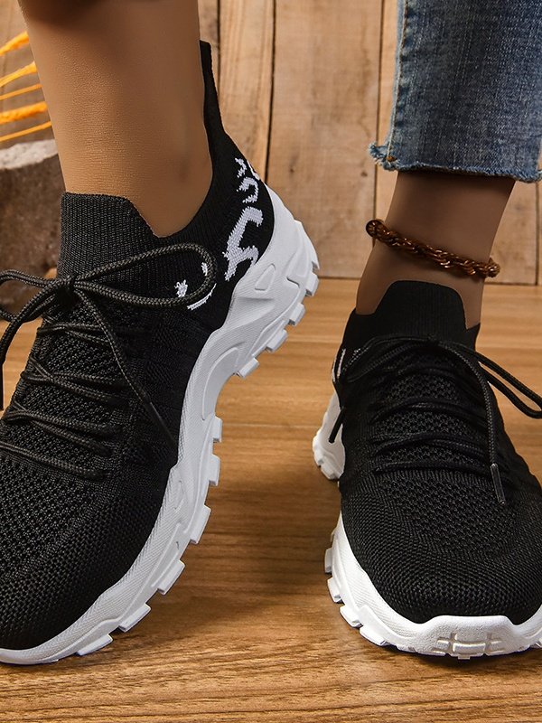 New Cross-border Women's Shoes Breathable Flying Woven Sports Shoes Retro Korean Casual Sports Shoes