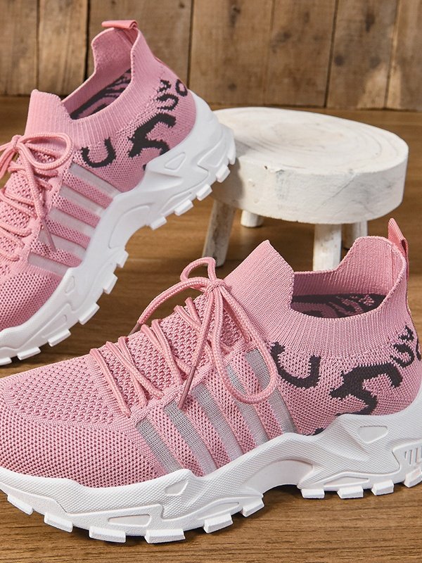 New Cross-border Women's Shoes Breathable Flying Woven Sports Shoes Retro Korean Casual Sports Shoes