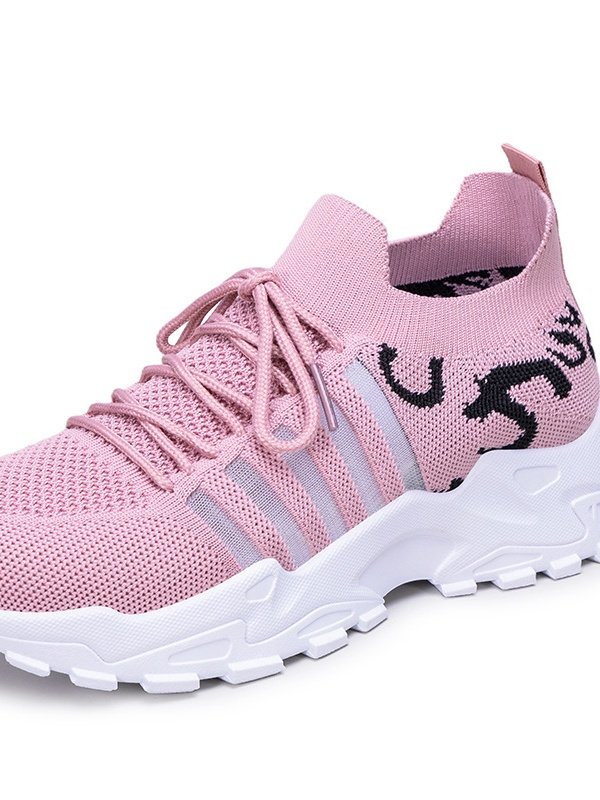 New Cross-border Women's Shoes Breathable Flying Woven Sports Shoes Retro Korean Casual Sports Shoes